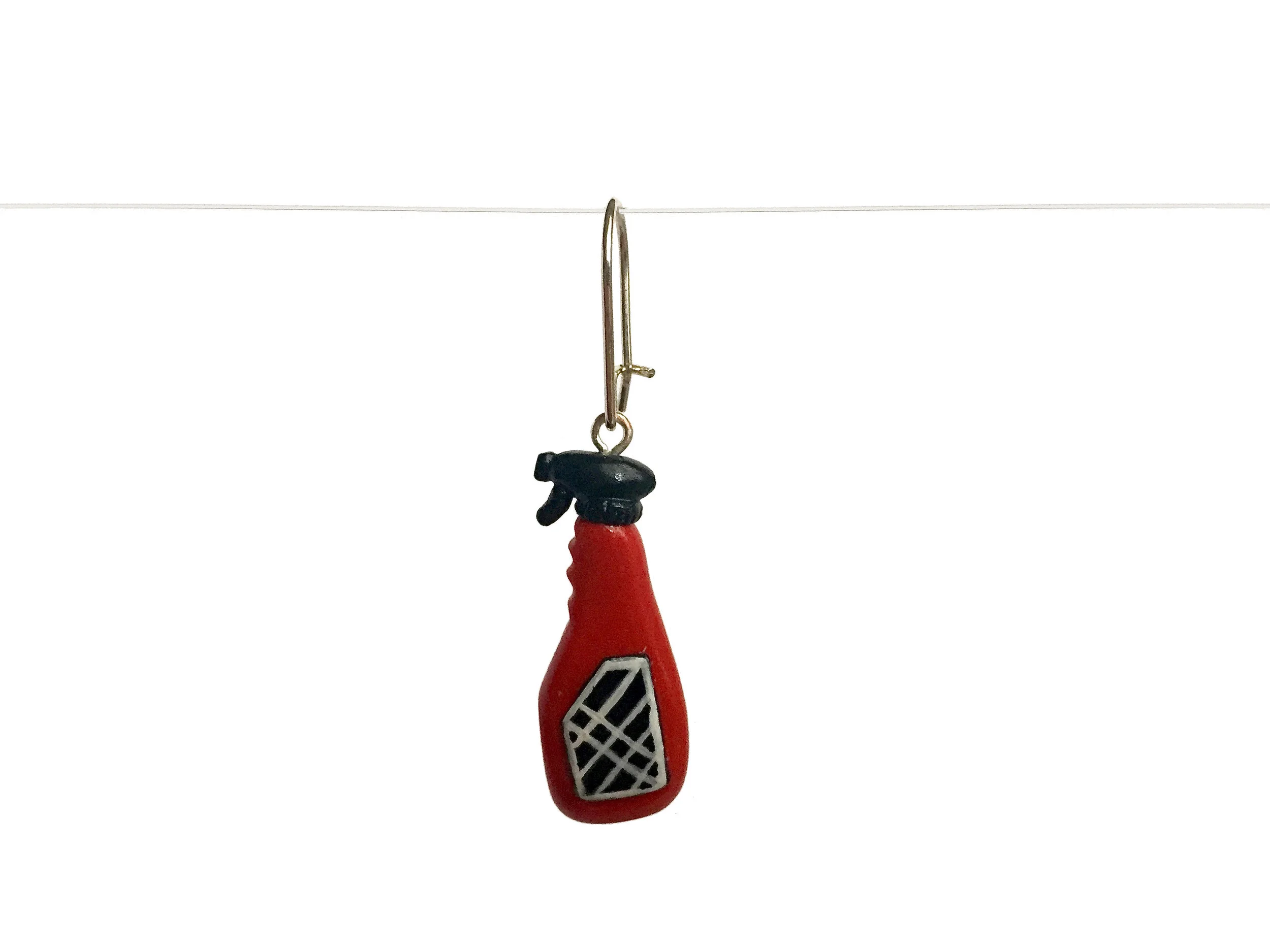 Spray Bottle Polymer Clay Earring