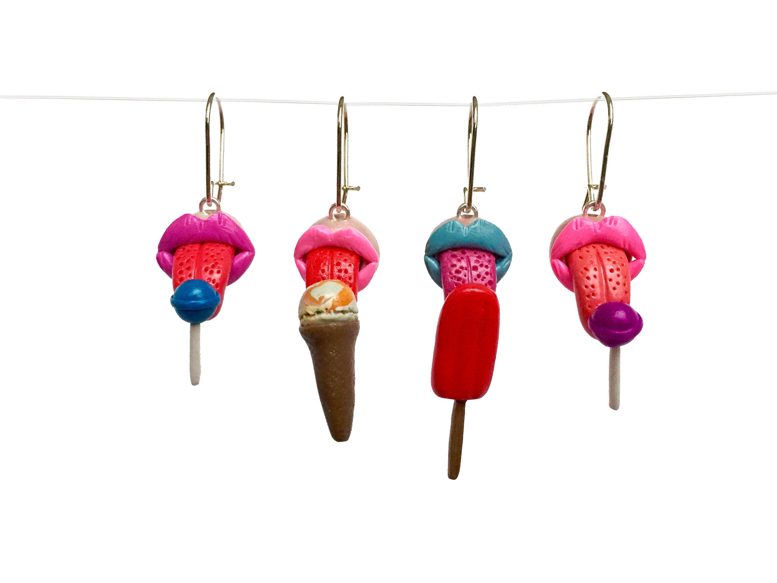 Lollipop Ice Cream Popsicle Polymer Clay Earring
