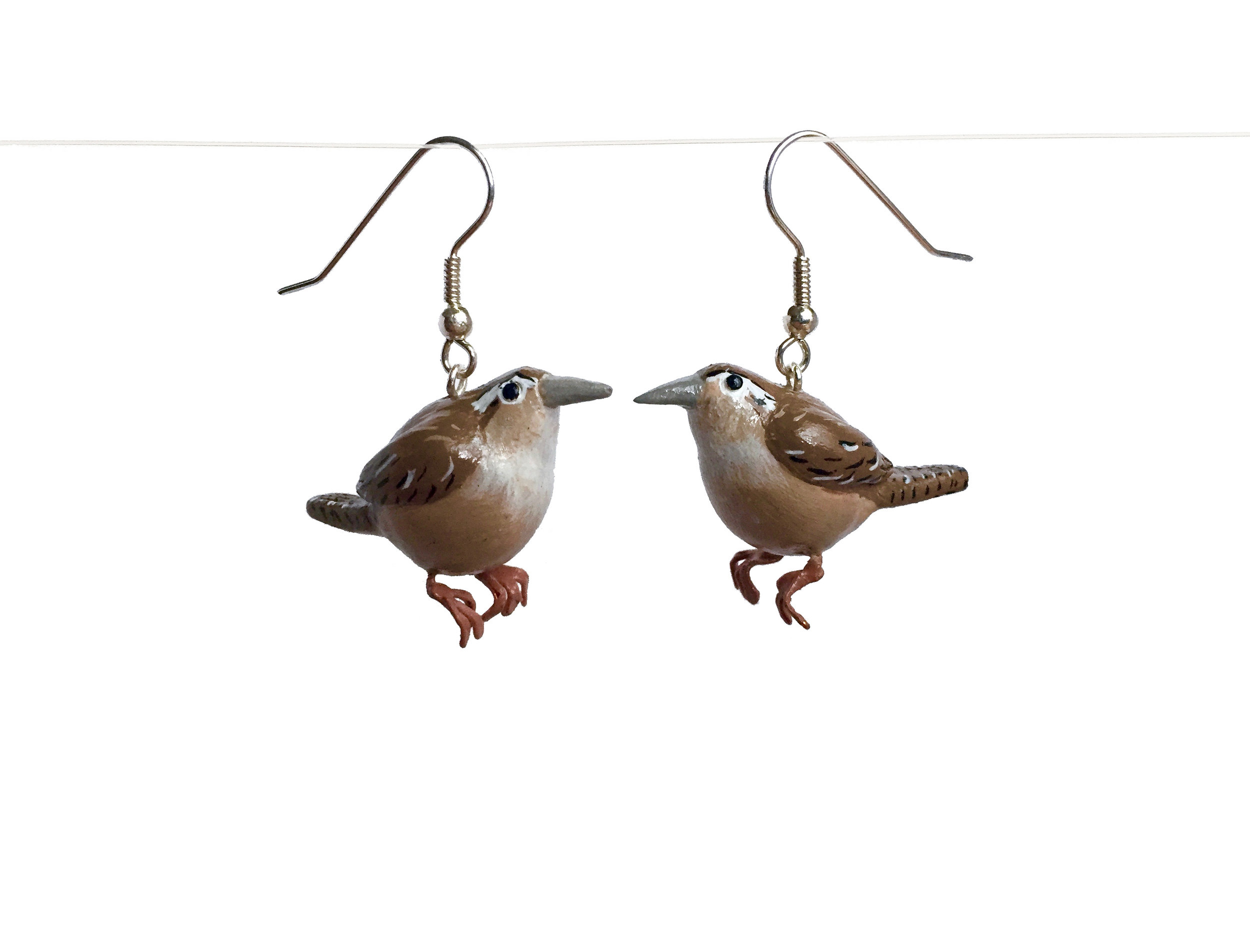 Wrens Polymer Clay Earrings