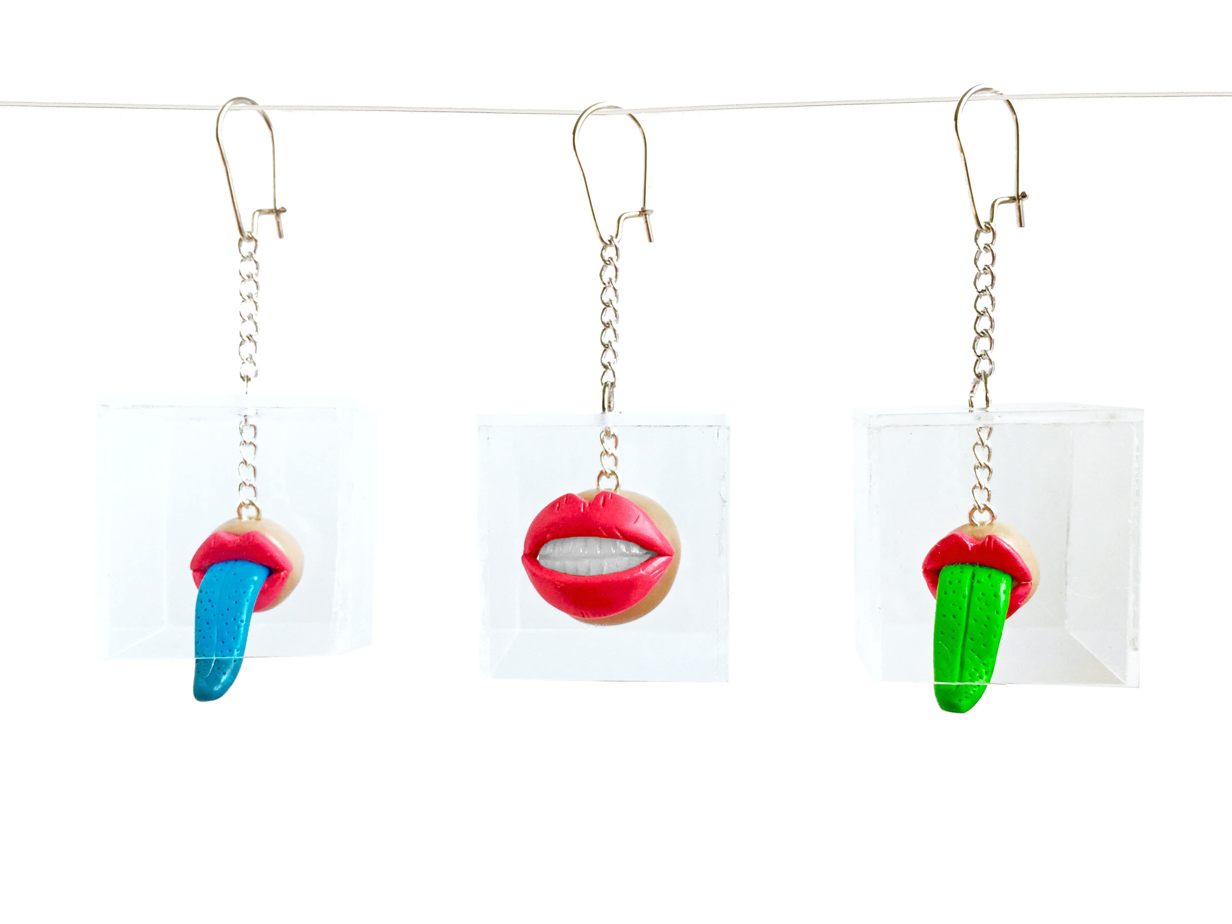 Mouth Box Polymer Clay Earring