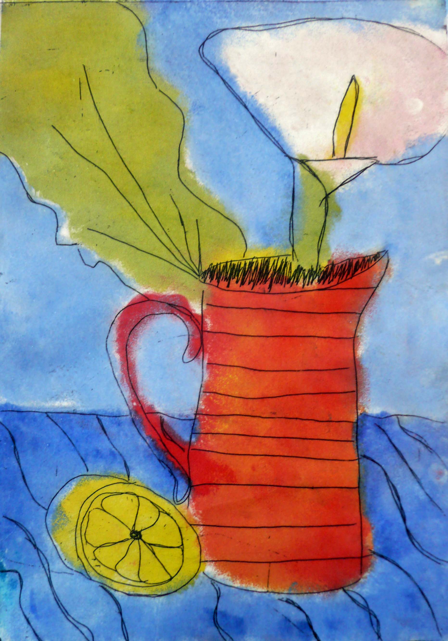 Drypoint etching, monotype
