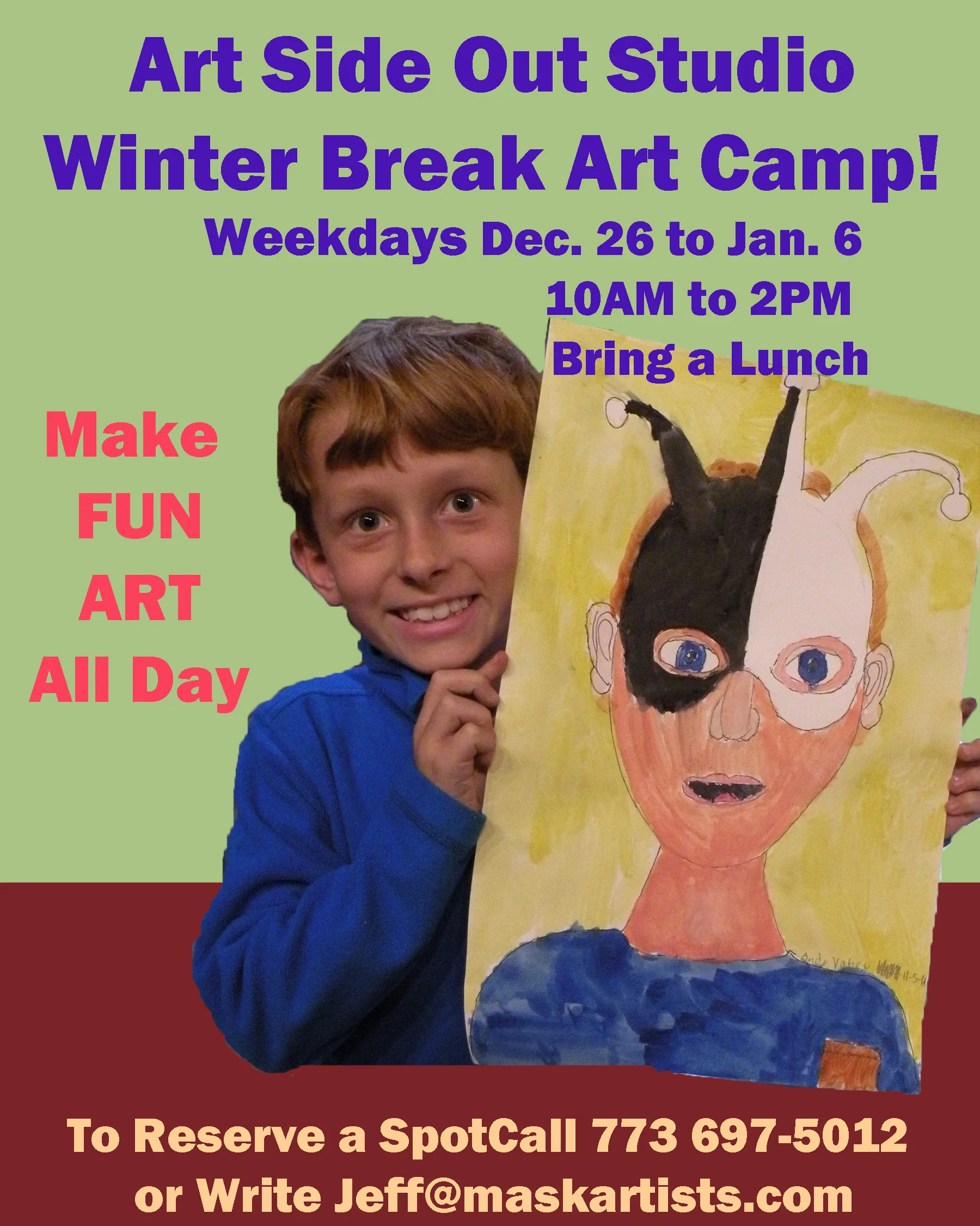Winter Break Art Camp at Art Side Out