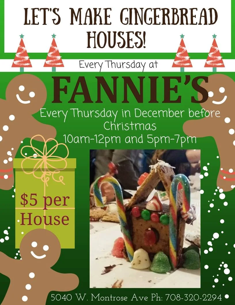 FANNIE'S EVENT #1: Let's Make Gingerbread Houses!