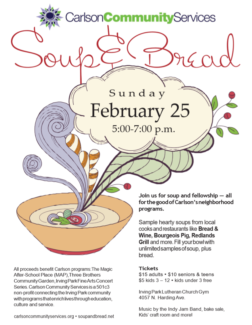 UNLIMITED QUANTITIES OF SOUP AND BREAD 