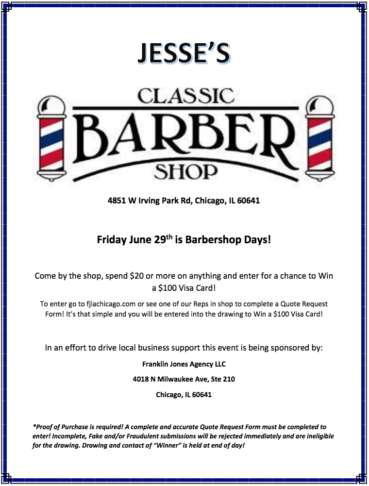Barber Shop Day at Jesse's