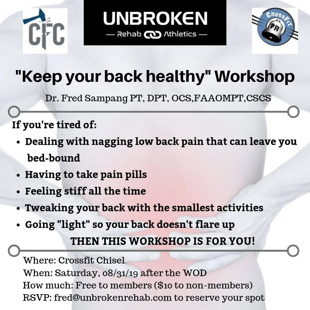 Keeping Your Back Healthy Workshop