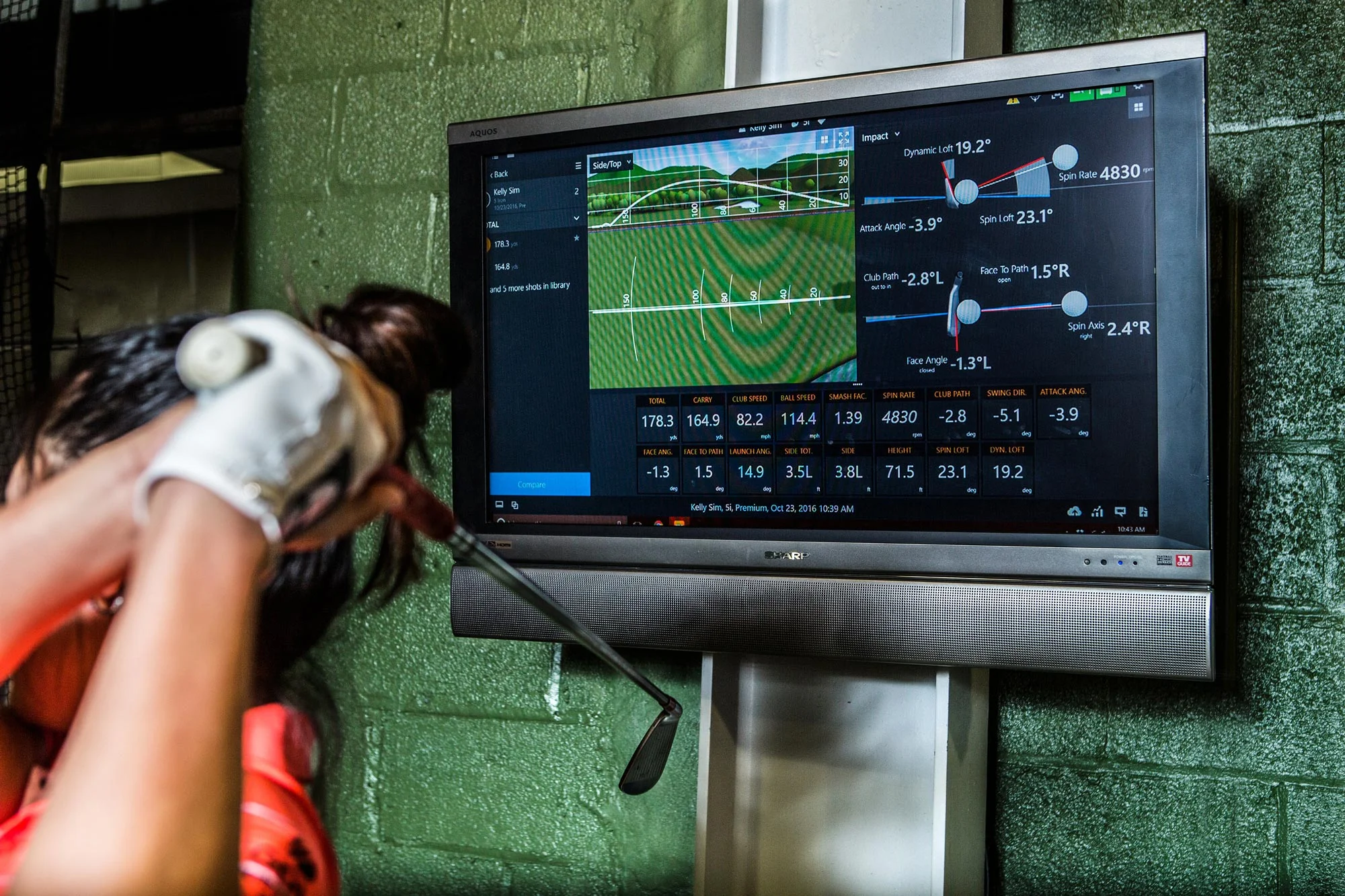 BenShearGolf Junior using Trackman golf technology
