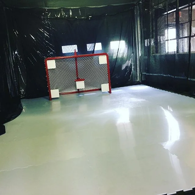 It's getting real people... The shooting lane is almost ready. Hockey off-season training is starting soon! For more info contact us at info@xhockeyperformance.com or call 908.322.2003
