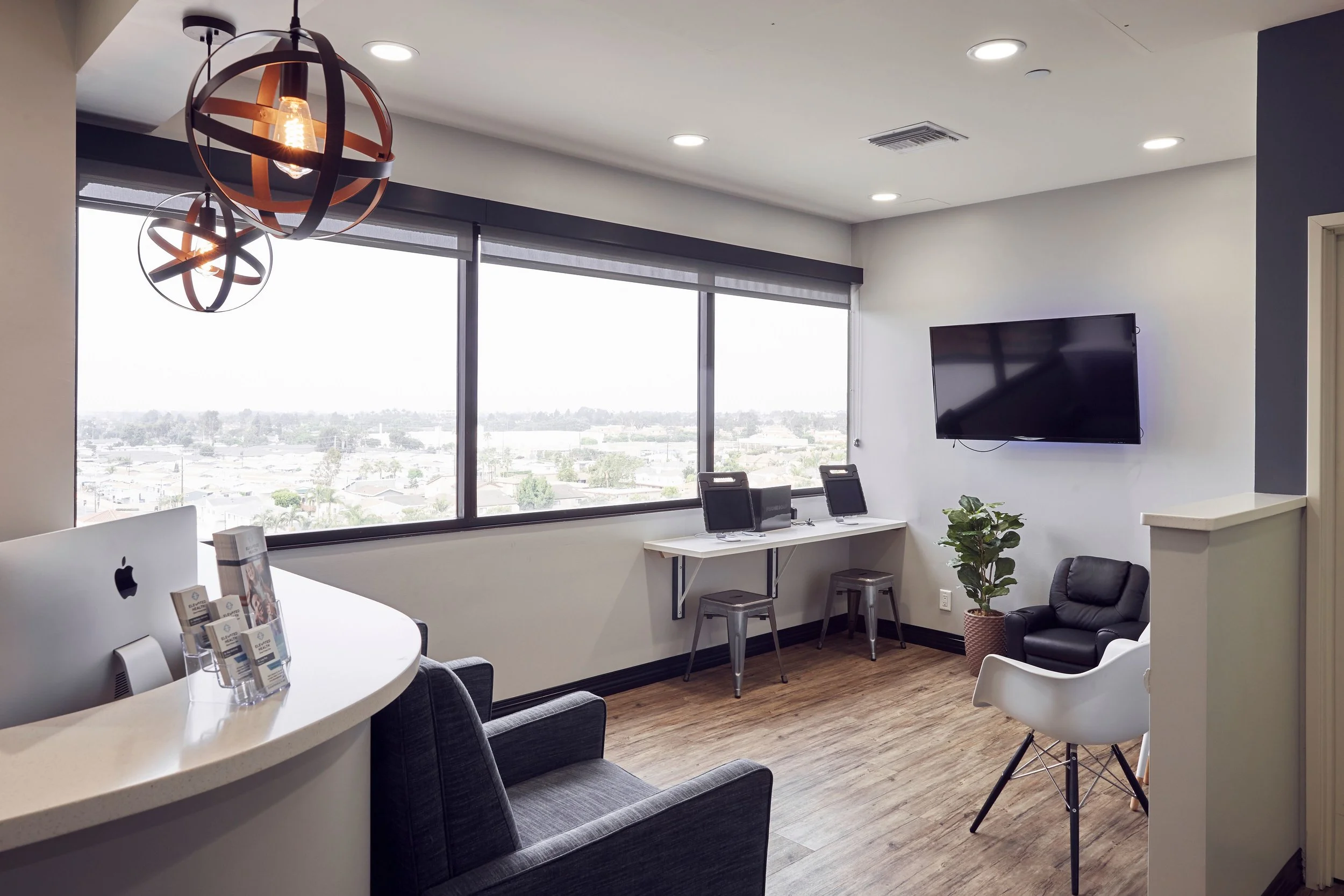 Elevated Health’s front office - comfortable, clean and you are never left ‘waiting’.