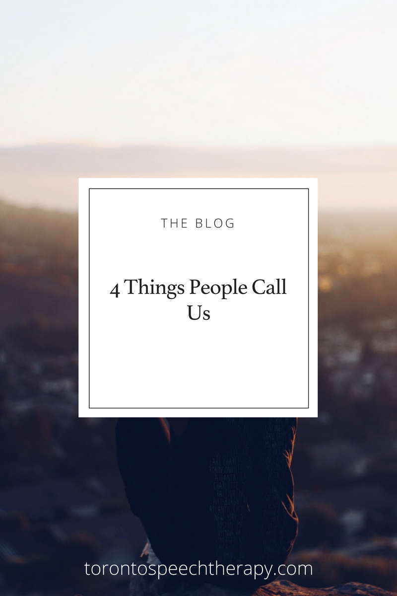 4 Things People Call Speech-Language Pathologists (speech therapists) 