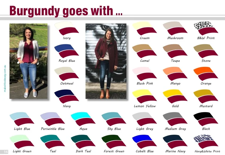 Best colours that go with burgundy   Want the complete ebook of colour?  Click here to get your copy of The Real Hue .