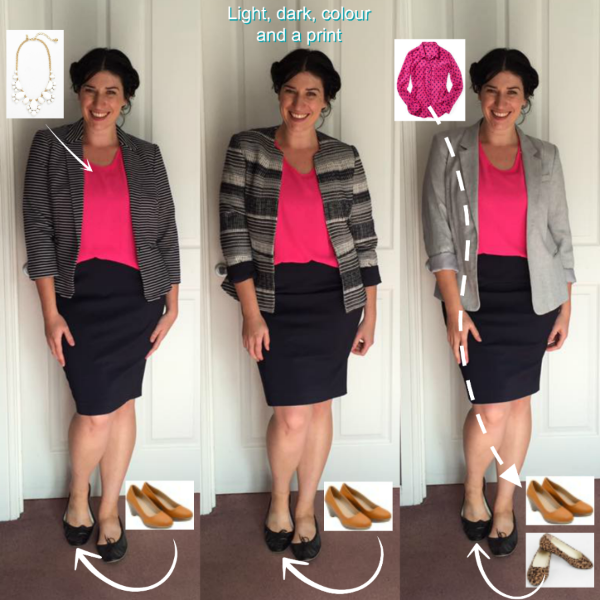Office Wardrobe Elements Bright Pink Top and Blazer.png