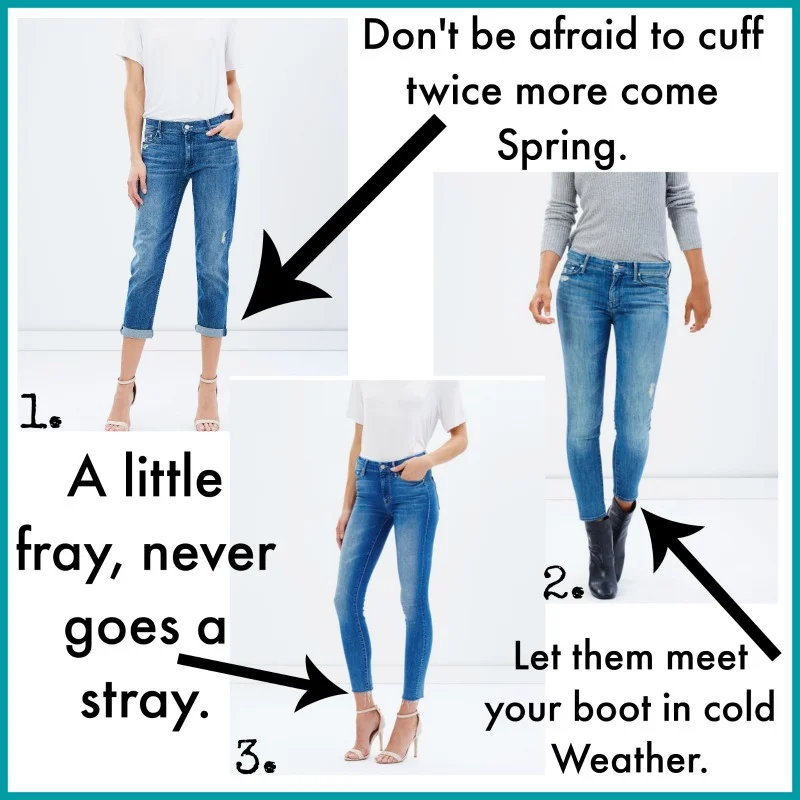 How to wear shorter cropped or cuffed jeans in any season - Nat Tucker ...