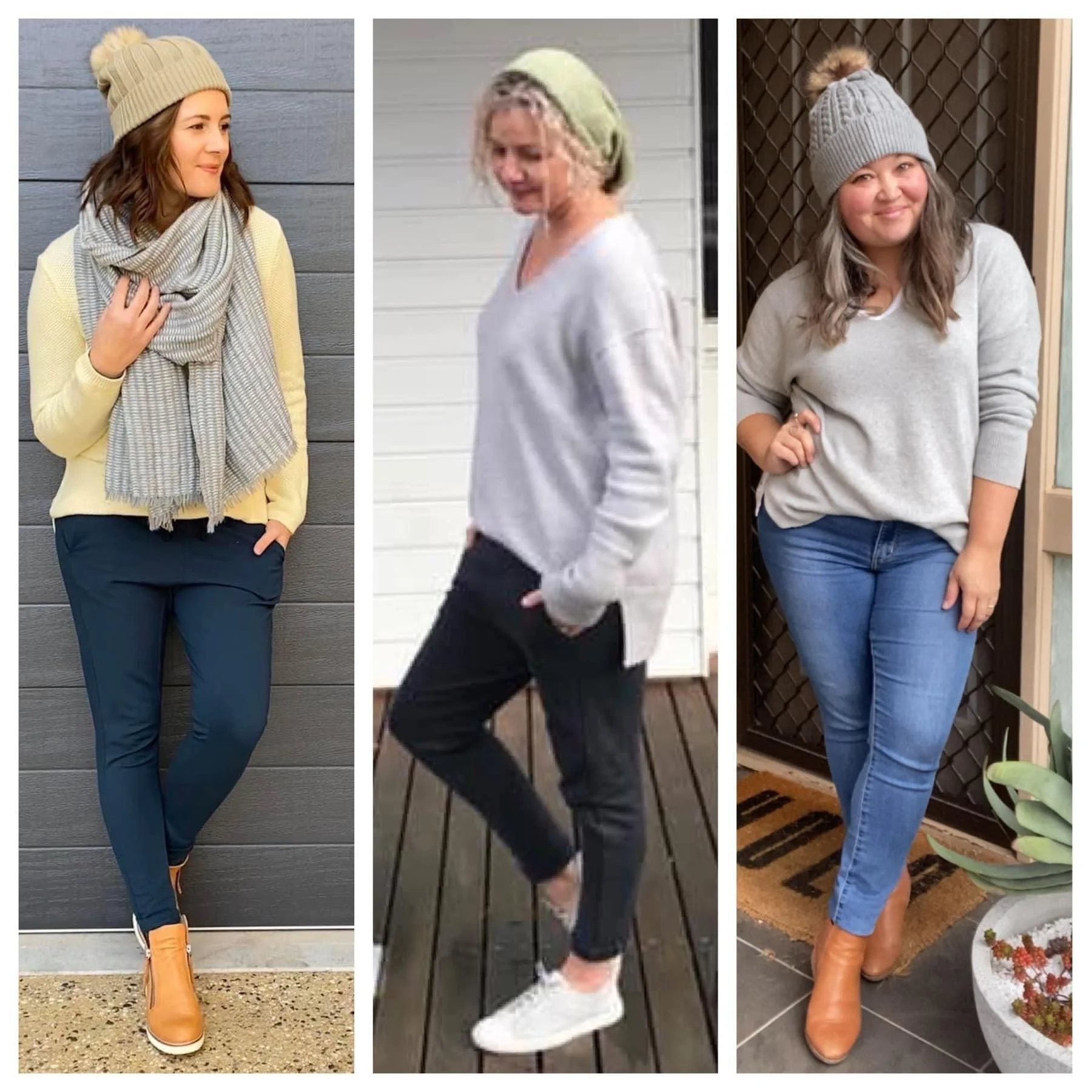 Beanies. Here's some tips for not messing with your outfit while staying warm.