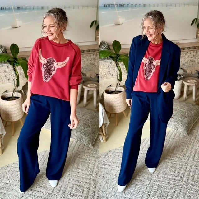 Prints Styled With Soft Suiting