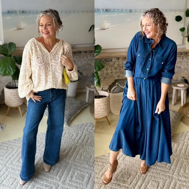How to Style Denim in a Feminine Way: The Denim + Lace Trick