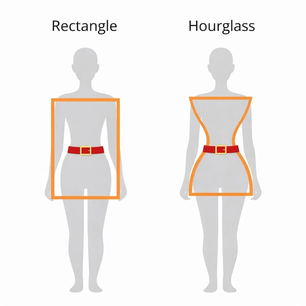 rectangle hourglass body shape