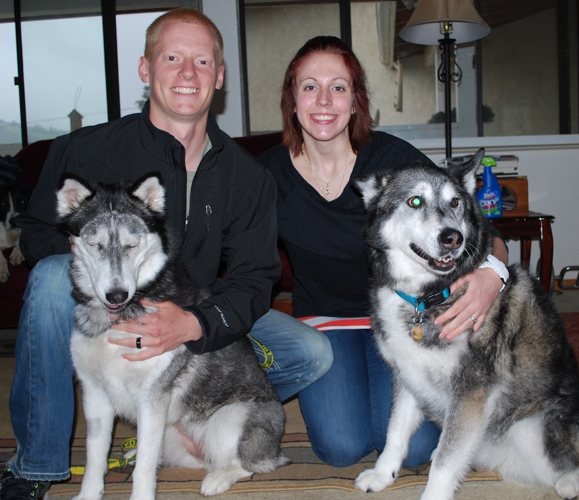 Shadow with her new family.