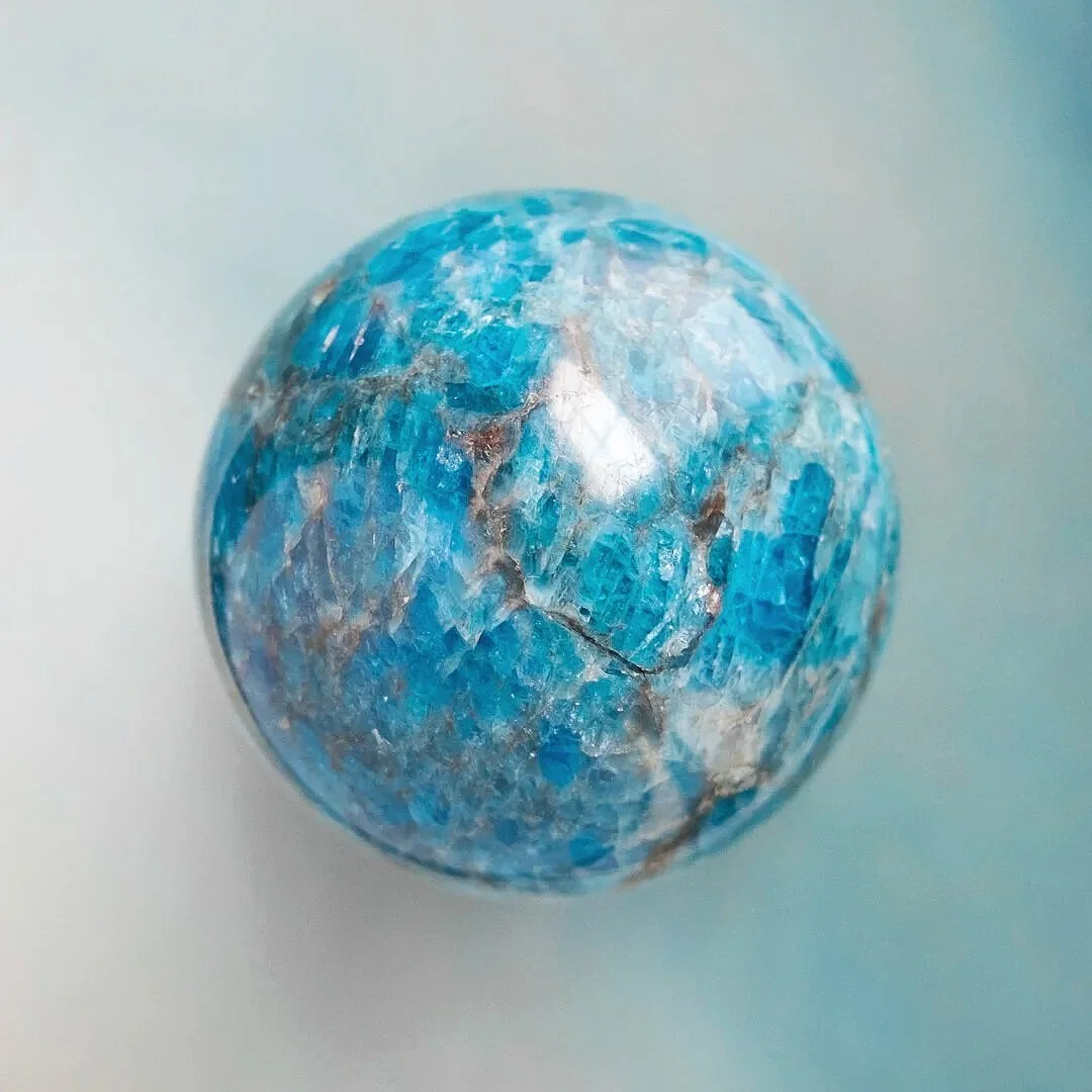 Blue Apatite Spheres