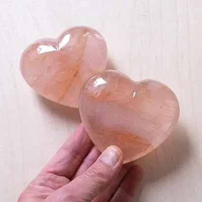 Hematoid Rose Qtz Heart