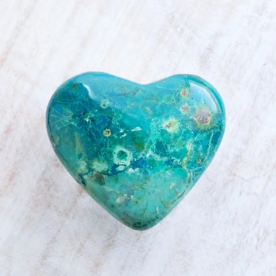Chrysacolla Heart