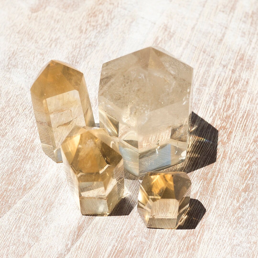 Small Citrine Obelisks
