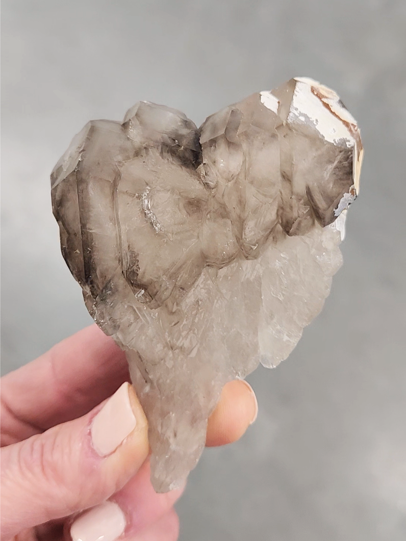 Smoky Elestial Quartz Heart