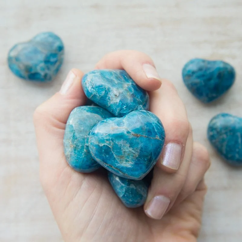 Blue Apatite Heart