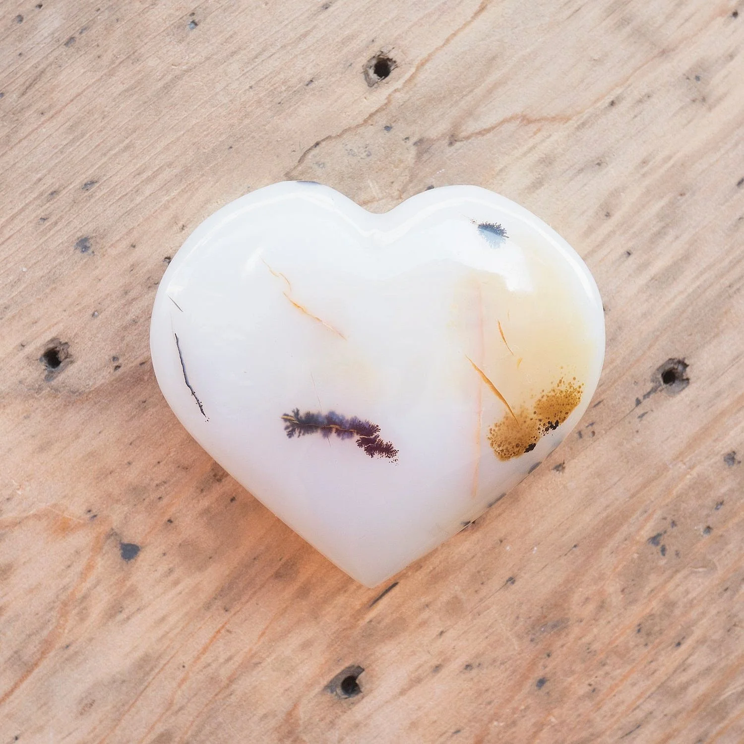 Dendritic Agate Heart
