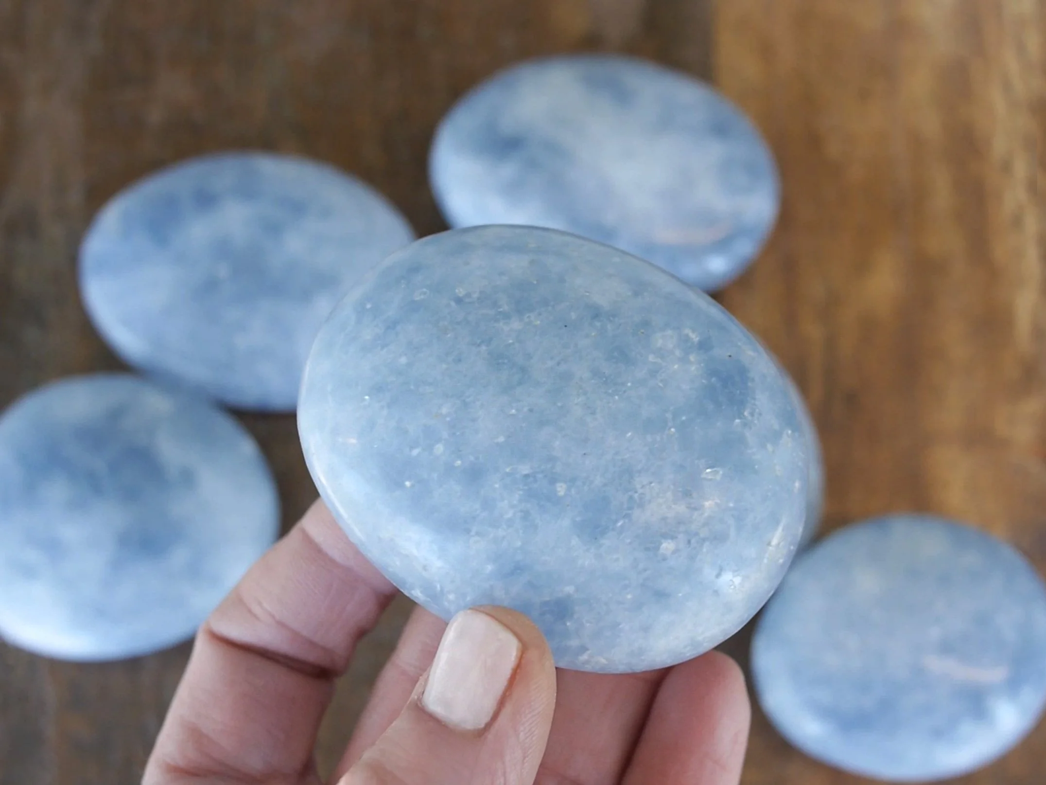 Blue Calcite Palm