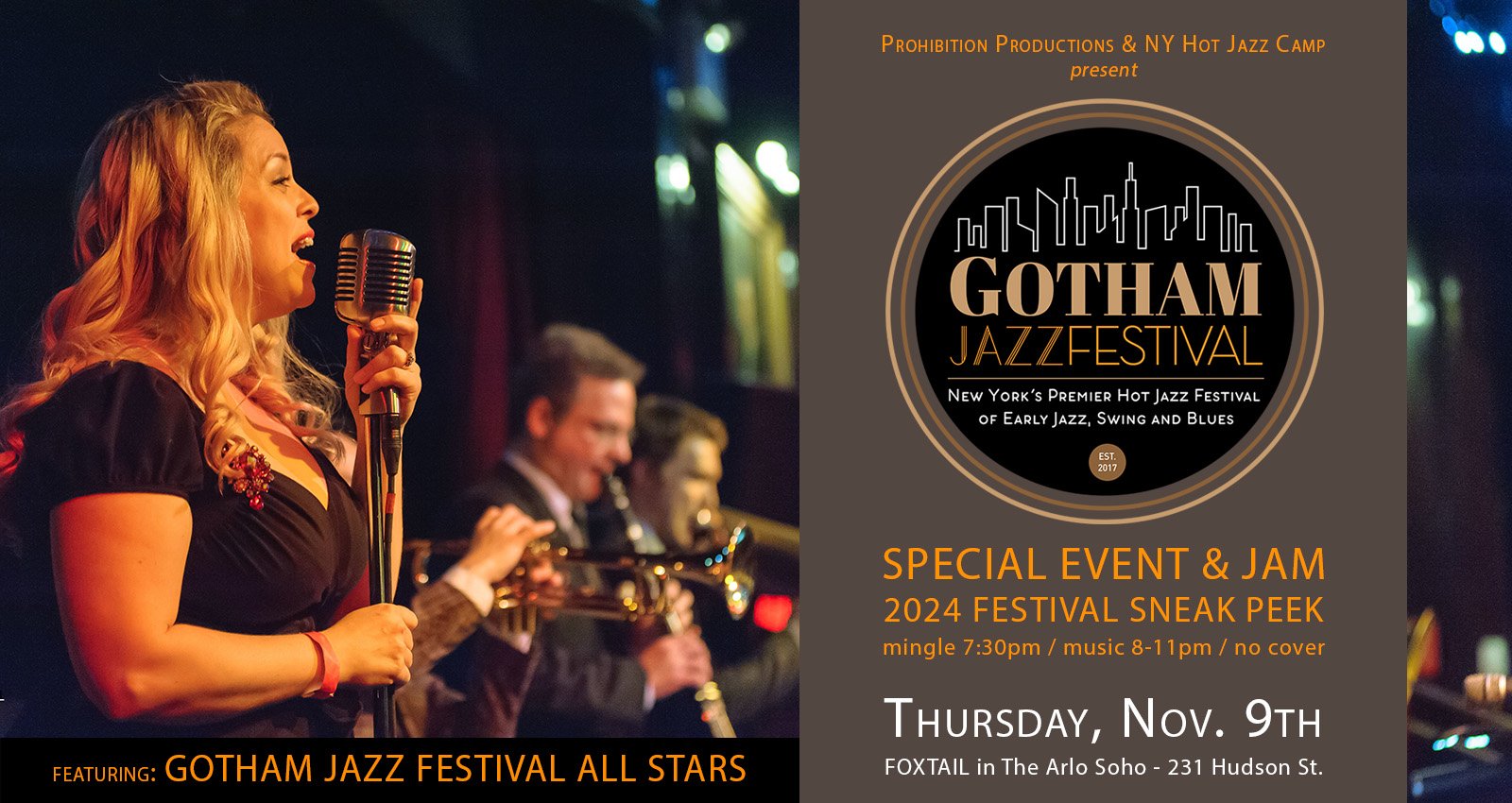 Gotham Jazz Festival All Stars &amp; Jam (Nov. 9, 2023)