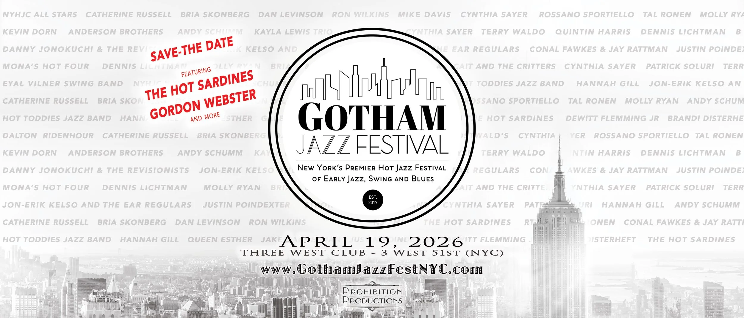 GOTHAM JAZZ FESTIVAL (April 19, 2026)