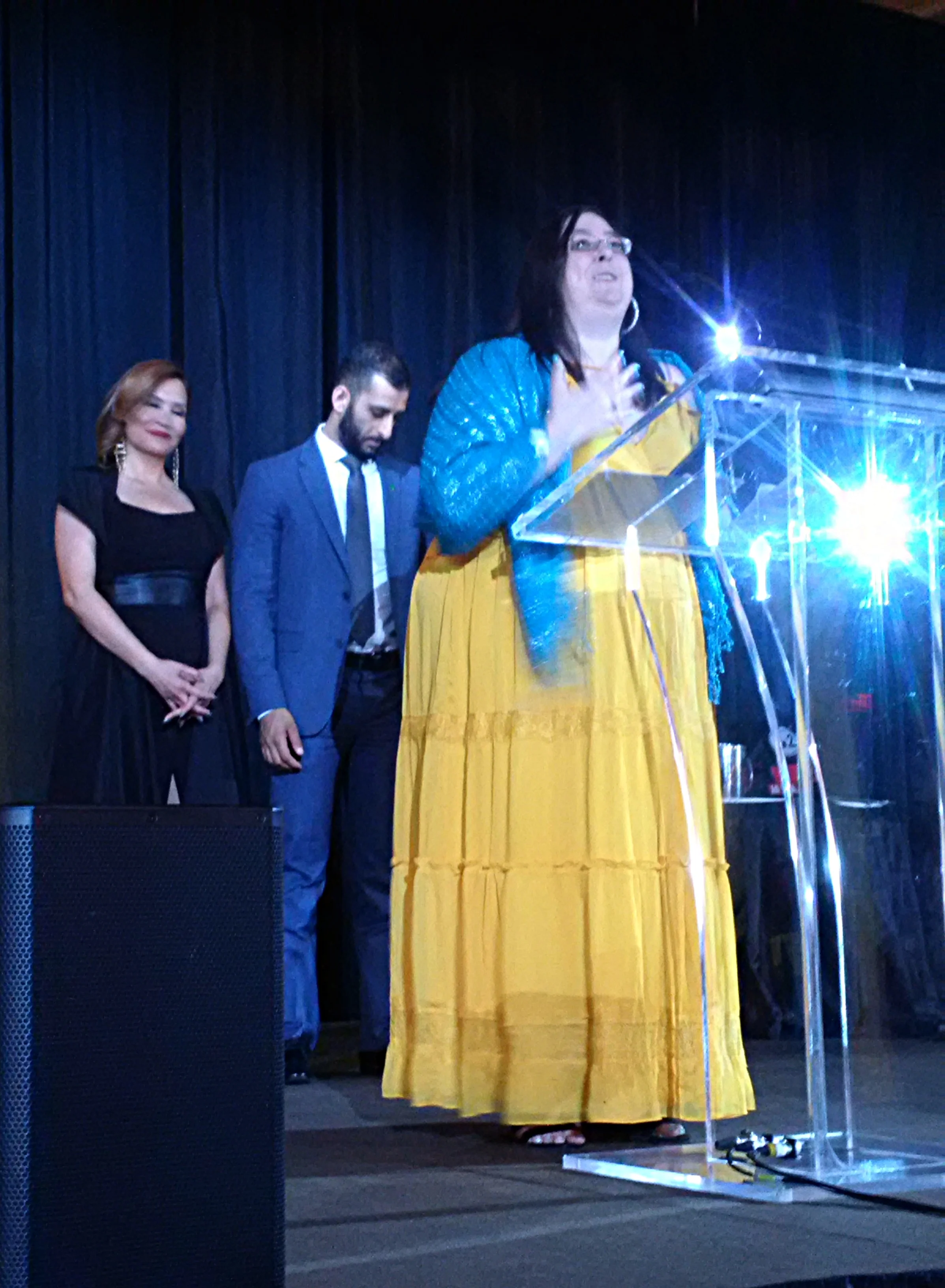“Literary Arts—Emerging” WINNER, poet champion Michelle Hillyard gives an impassioned acceptance speech!