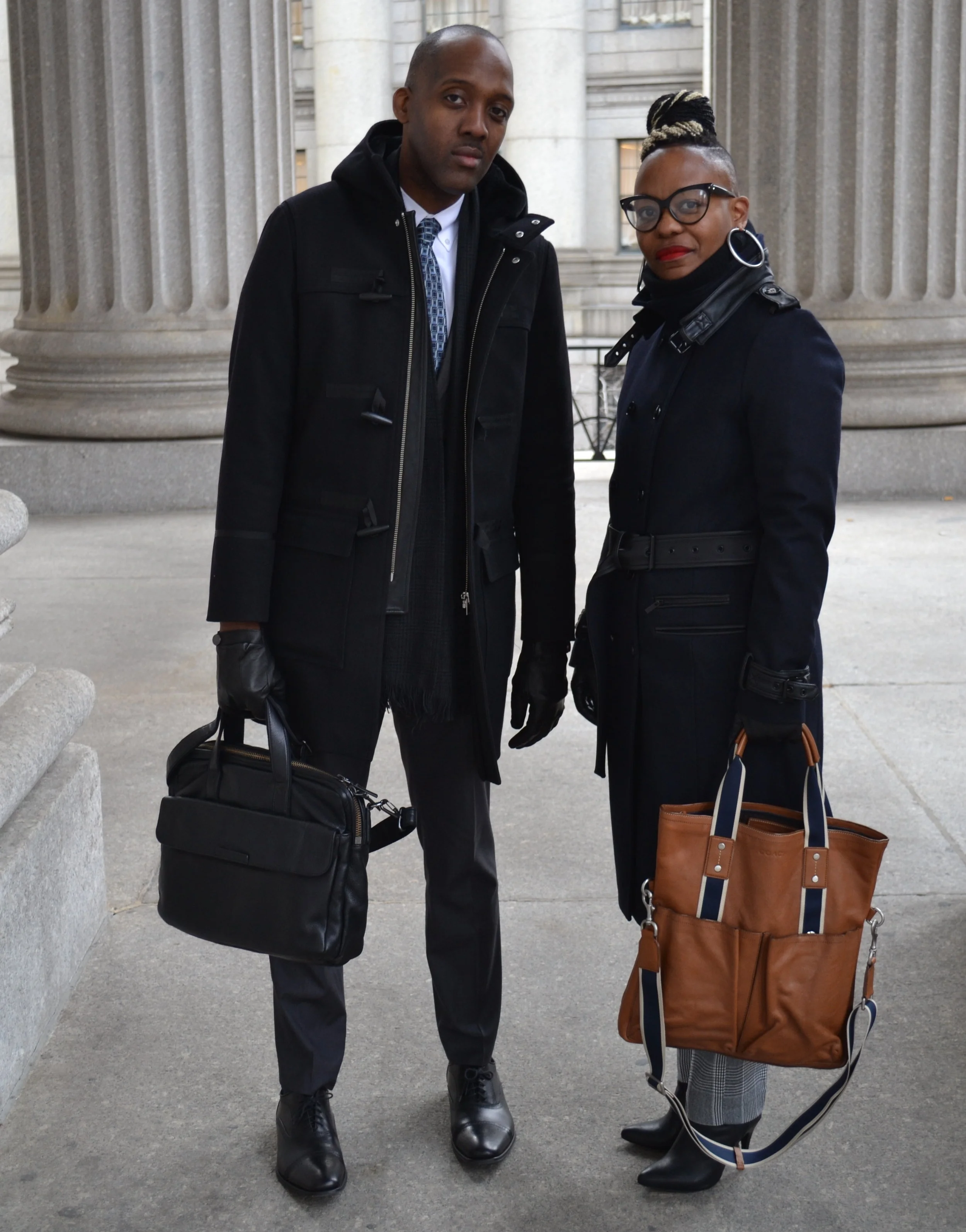 The AFJ Legal Support Unit lead attorneys. From left to right, Kwesi Dash and Tajuana Johnson.