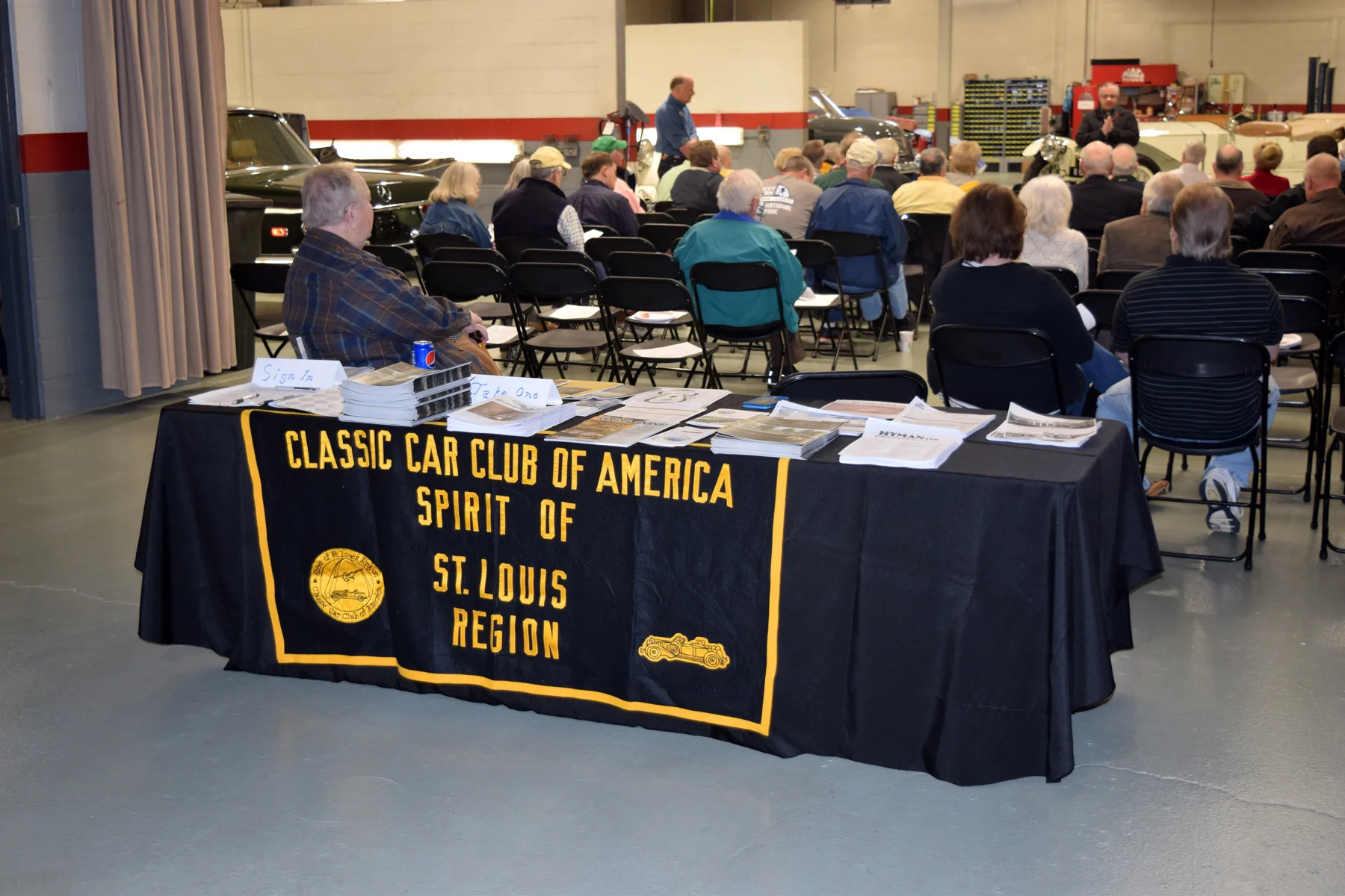Membership Chair Tom Roberson Manning the Registration Table