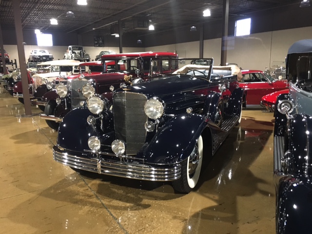 Row of Cadillac V-16s on Display at Hyman Ltd.