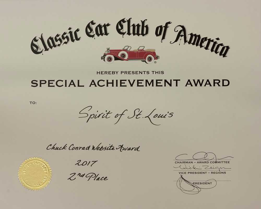 Chuck Conrad Website Award, 2nd Place -2017