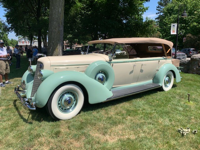    Award winning 1936 Lincoln K, V-12, Touring owned by Bob and Sonia Abbott   