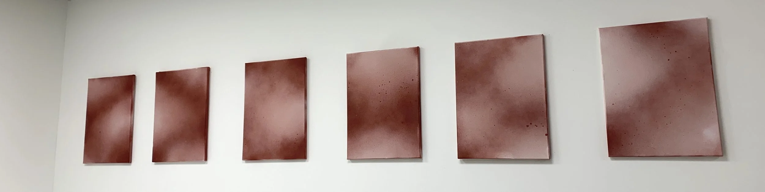 DRIPPING 2019, 18” x 24” each, synthetic polymer paint