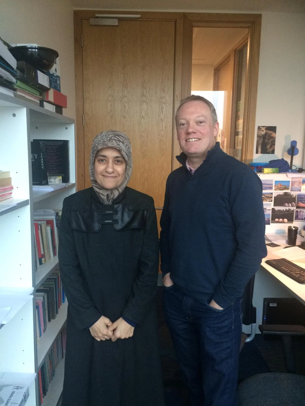 Dr Sawsan Hassan with her PhD supervisor, Prof. Dan McIntyre