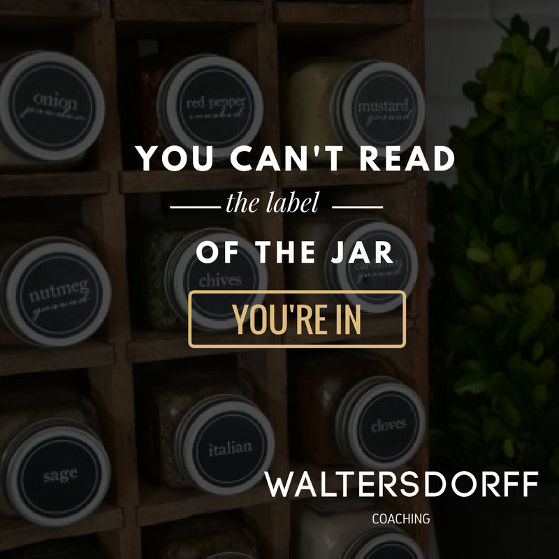 You can't read the label of the jar you're in