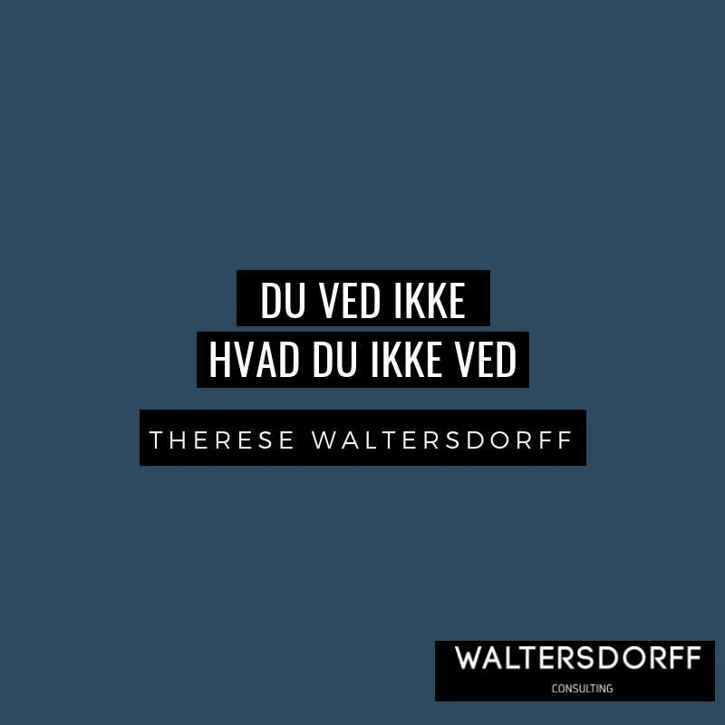 Du ved ikke hvad du ikke ved