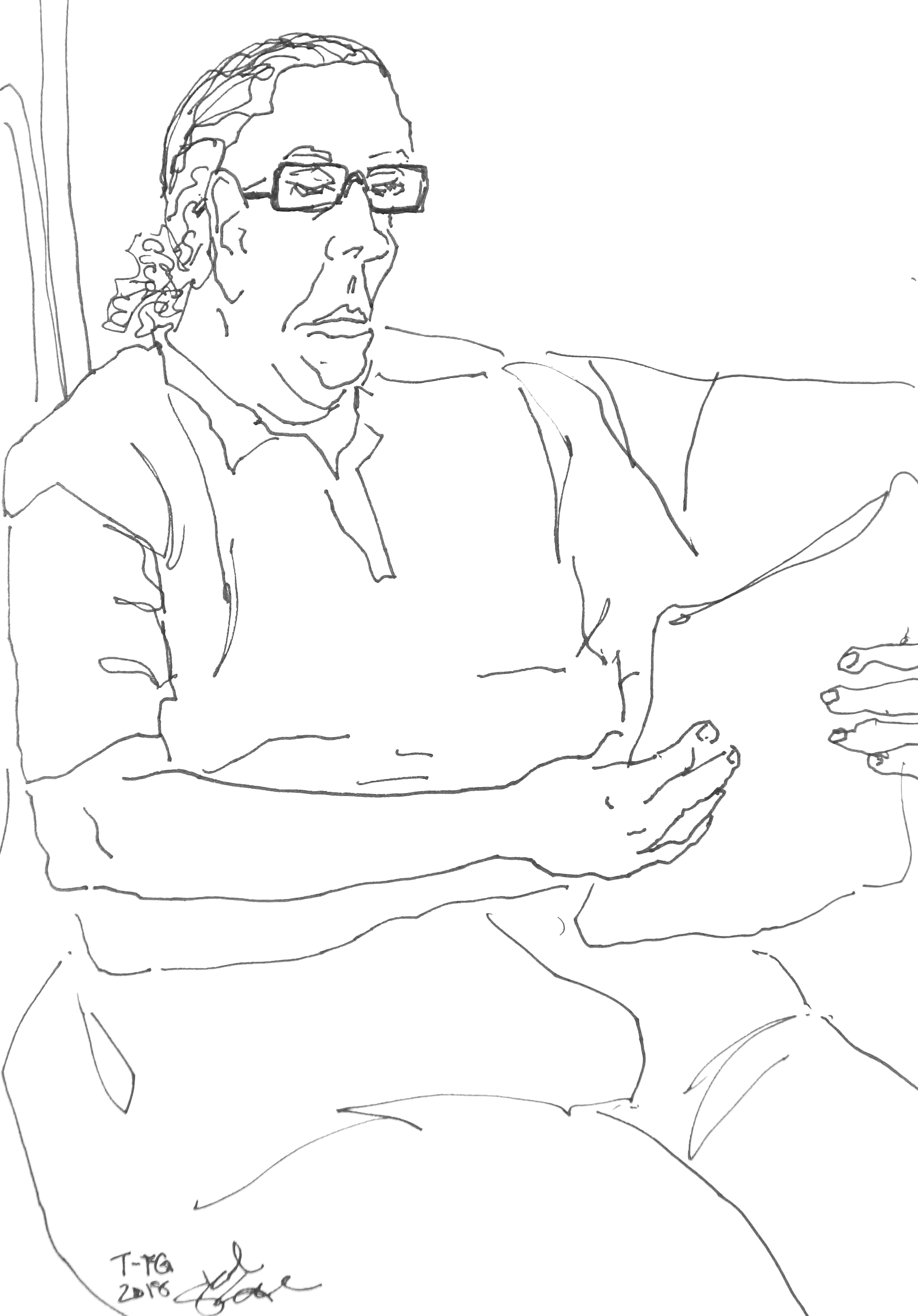  original drawing, framed  ink on archival paper  copyright 2018   