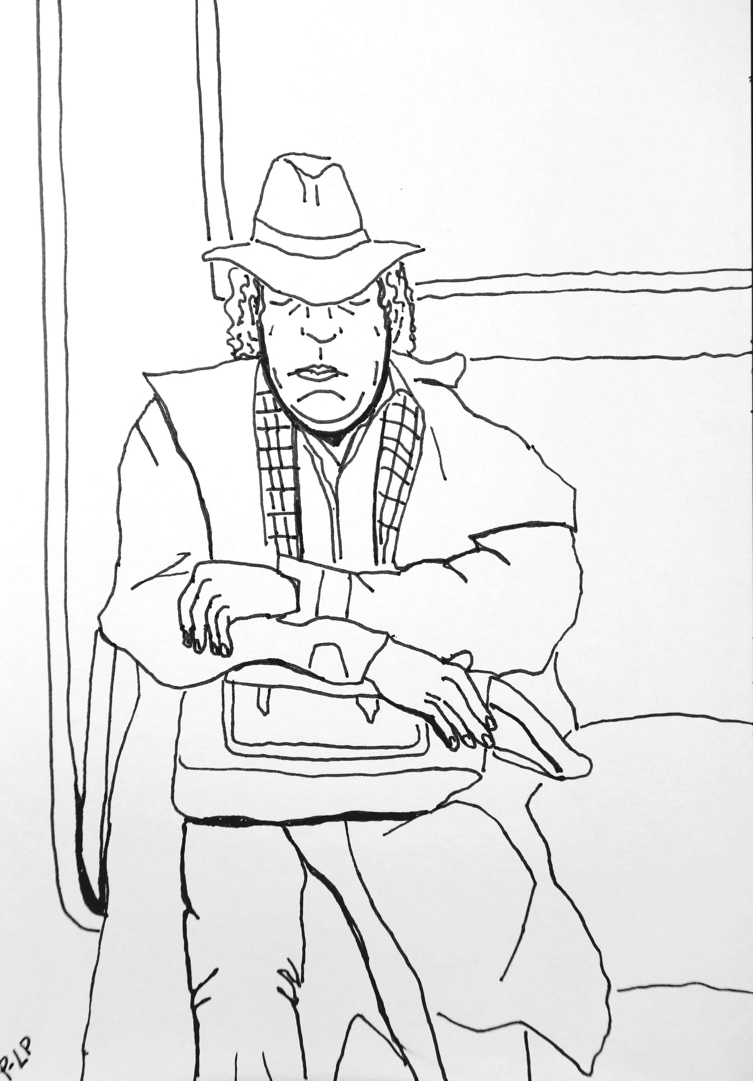  original drawing, framed  ink on archival paper  copyright 2018 