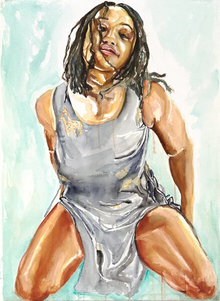 Sarah Kahle-She was really different-31.25X39-watercolor-2019-SOLD.jpg