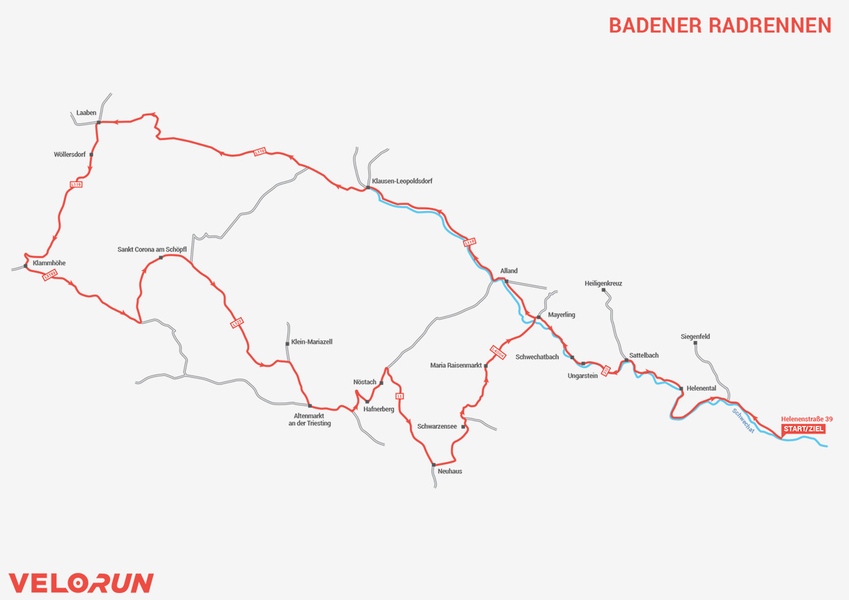 Strecke Velo/Run Radrennen