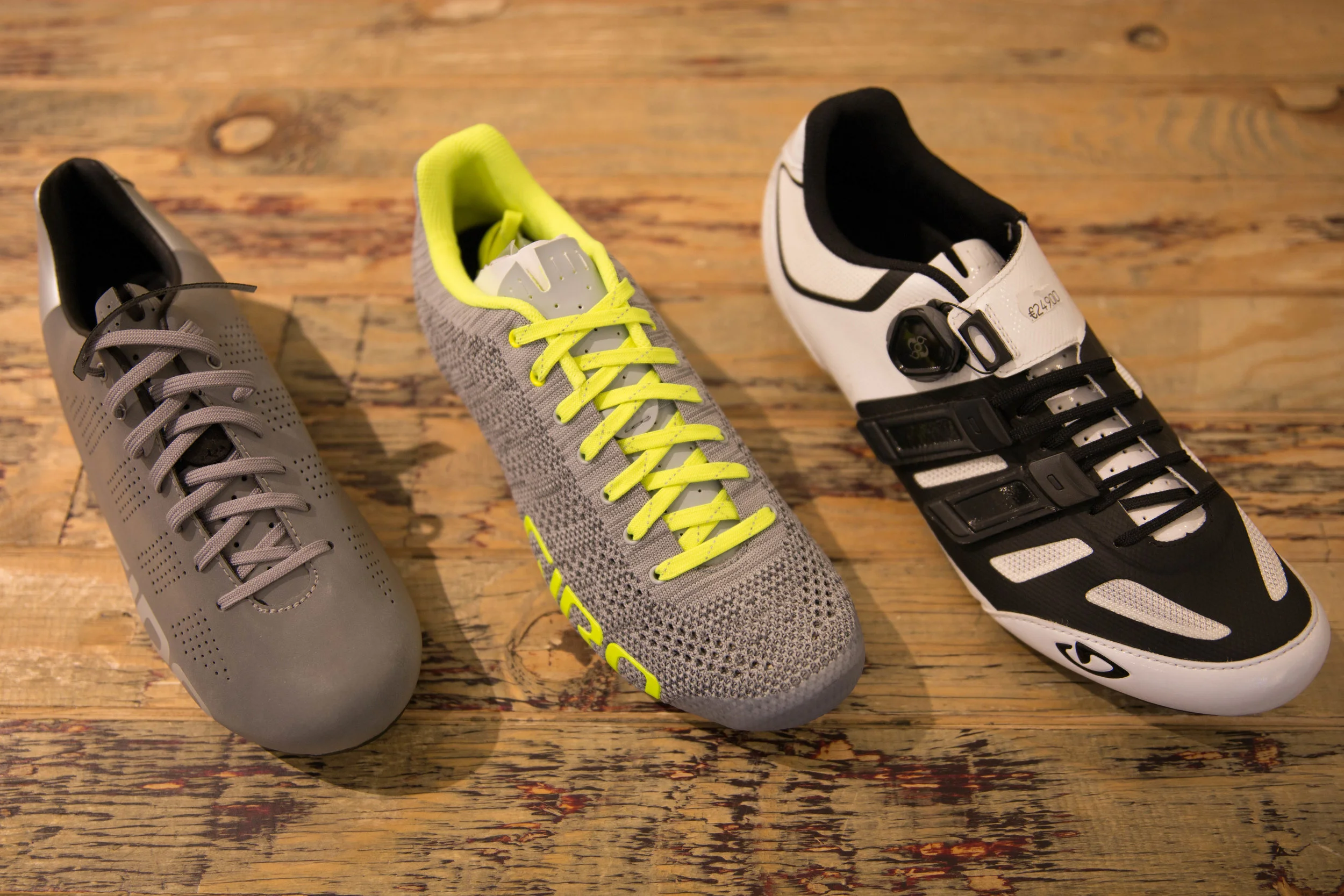 Empire ACC, Empire E70 Knit und Techlace (v.l.n.r.)