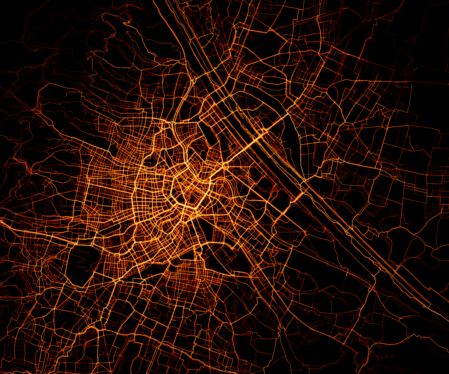 Heatmap Wien (bikecitizens.net)