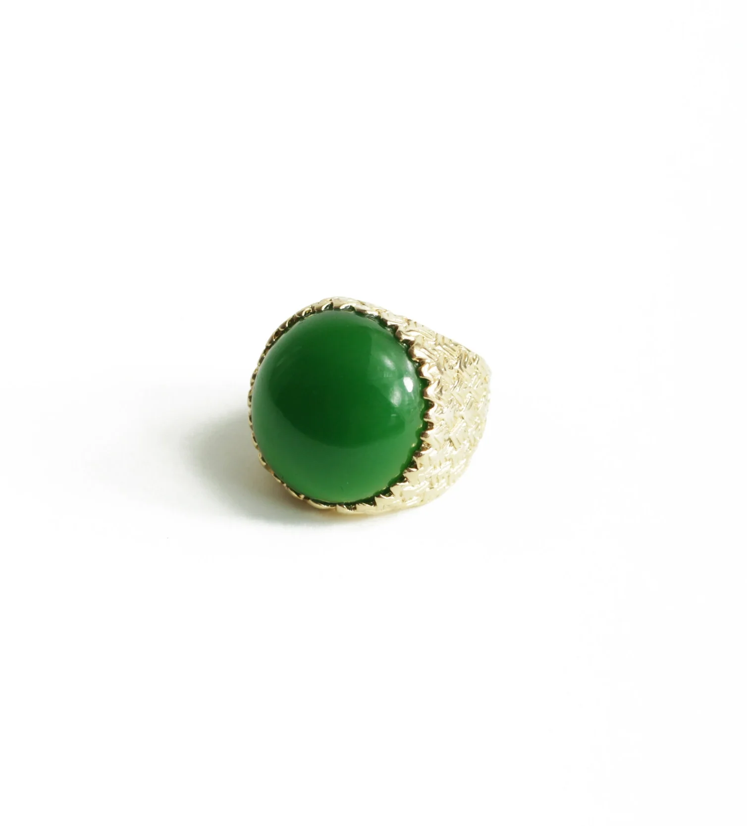 Green Jade Hathor Ring