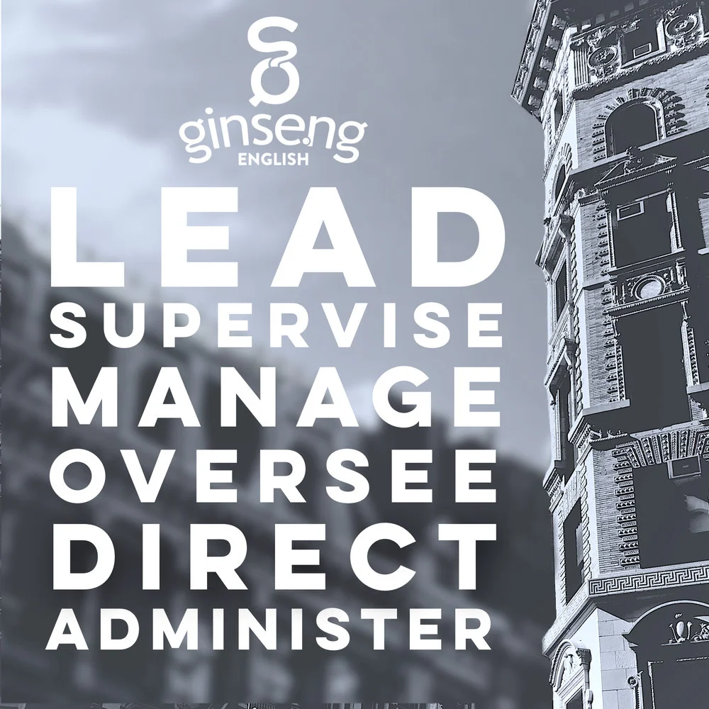 Lead, Supervise, Manage, Oversee, Direct, Administer